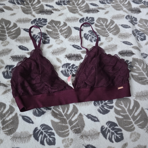 PINK Victoria's Secret Other - PINK Victoria's Secret Lace Bralette in Rich Burgundy